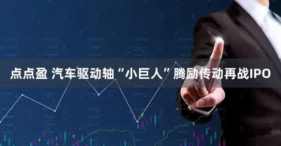 点点盈 汽车驱动轴“小巨人”腾励传动再战IPO