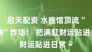 启天配资 水族馆顶流“红财神”炸场！ 把满缸财运贴进日常～